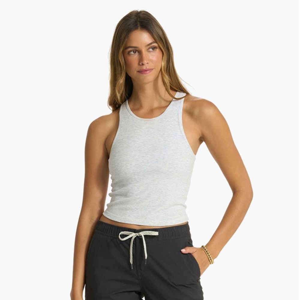Vuori Mudra Plyo Tank in White Heather